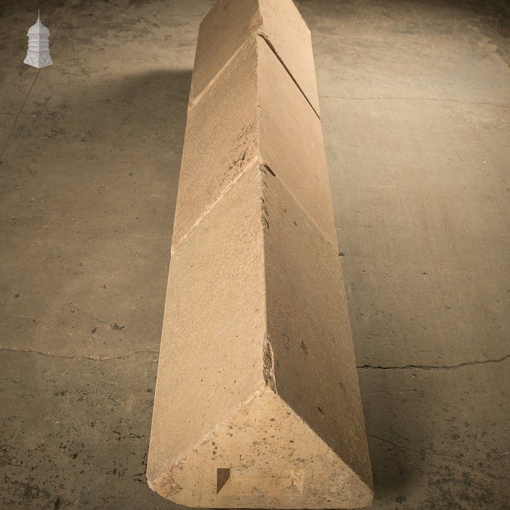 Large Triangle Copings, Composition Stone, Batch Of 3 photo 324.0
