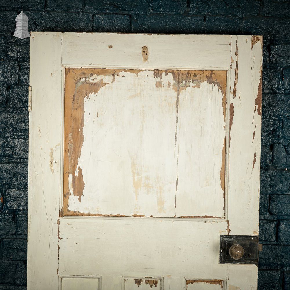 1930s Panelled Door, 4 Panels   White Painted And Faux Woodgrain photo furniture
