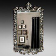 Late Victorian Cast Brass Wall Mirror