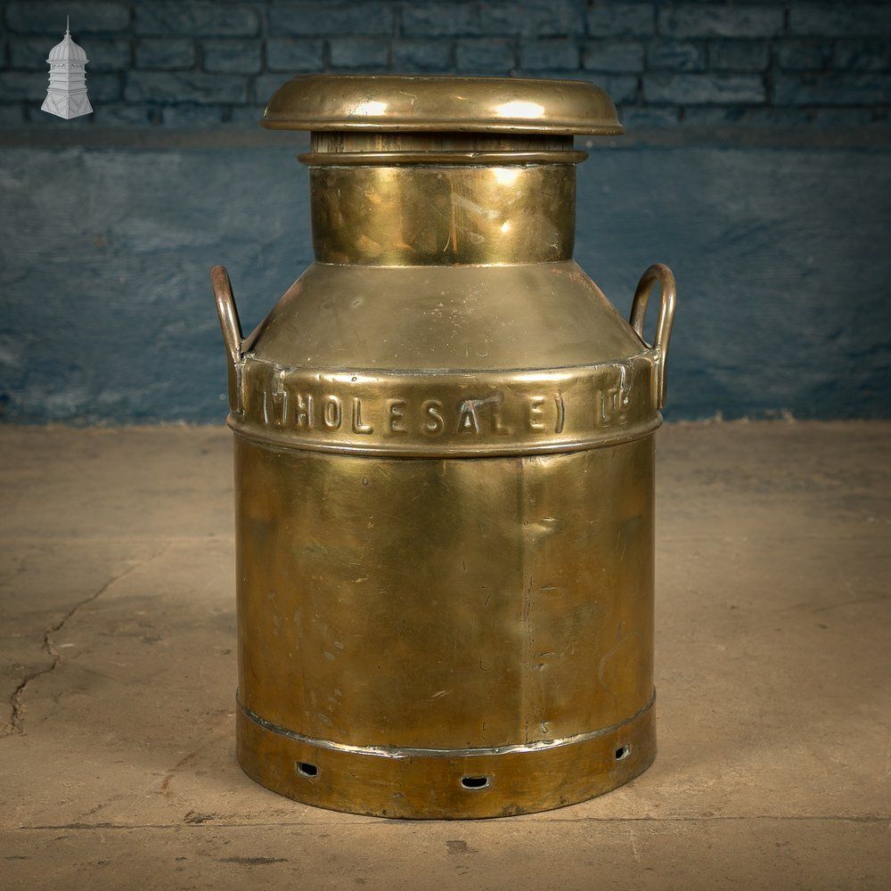 Brass Milk Churn, United Dairies Wholesale Ltd. photo furniture