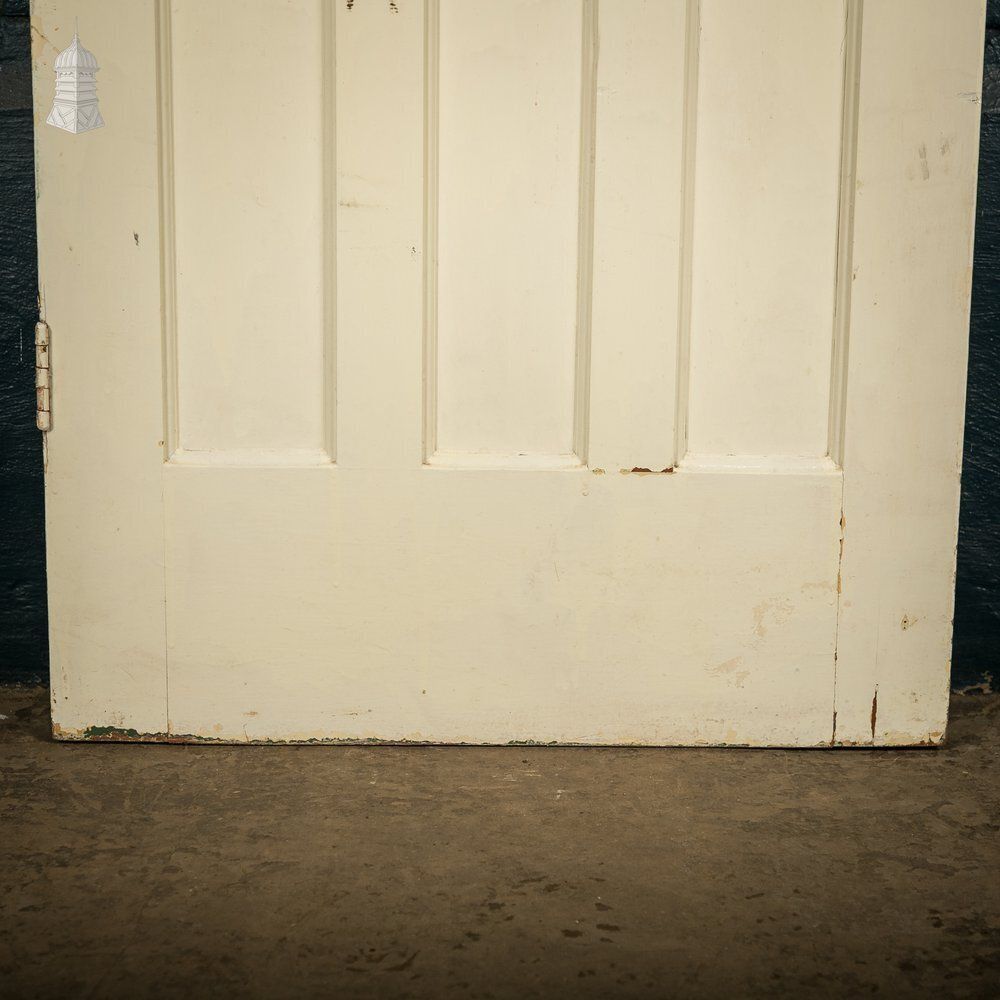 1930s Panelled Door, 4 Panels   Faux Woodgrain And White Painted Finish photo Home Fixtures