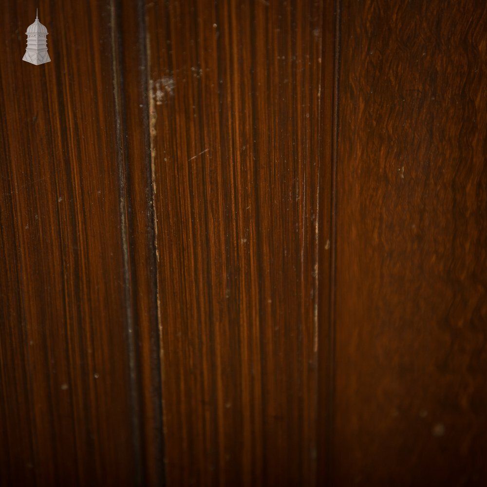 180.0 1930s Panelled Door, 4 Panels   Faux Woodgrain And White Painted Finish photo