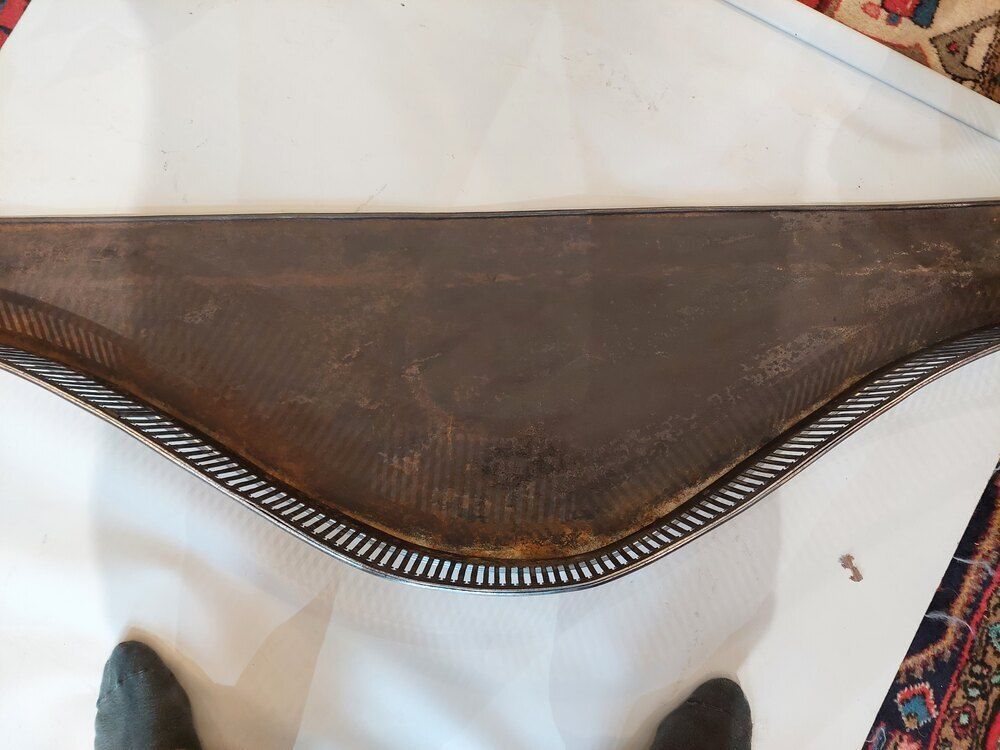 Georgian Steel Serpentine Fire Hearth Fender photo 380.0