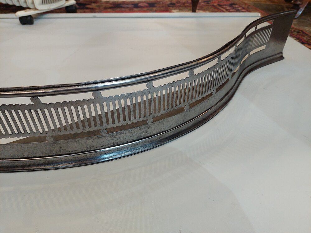 Georgian Steel Fire Hearth Curb Fender photo for sale
