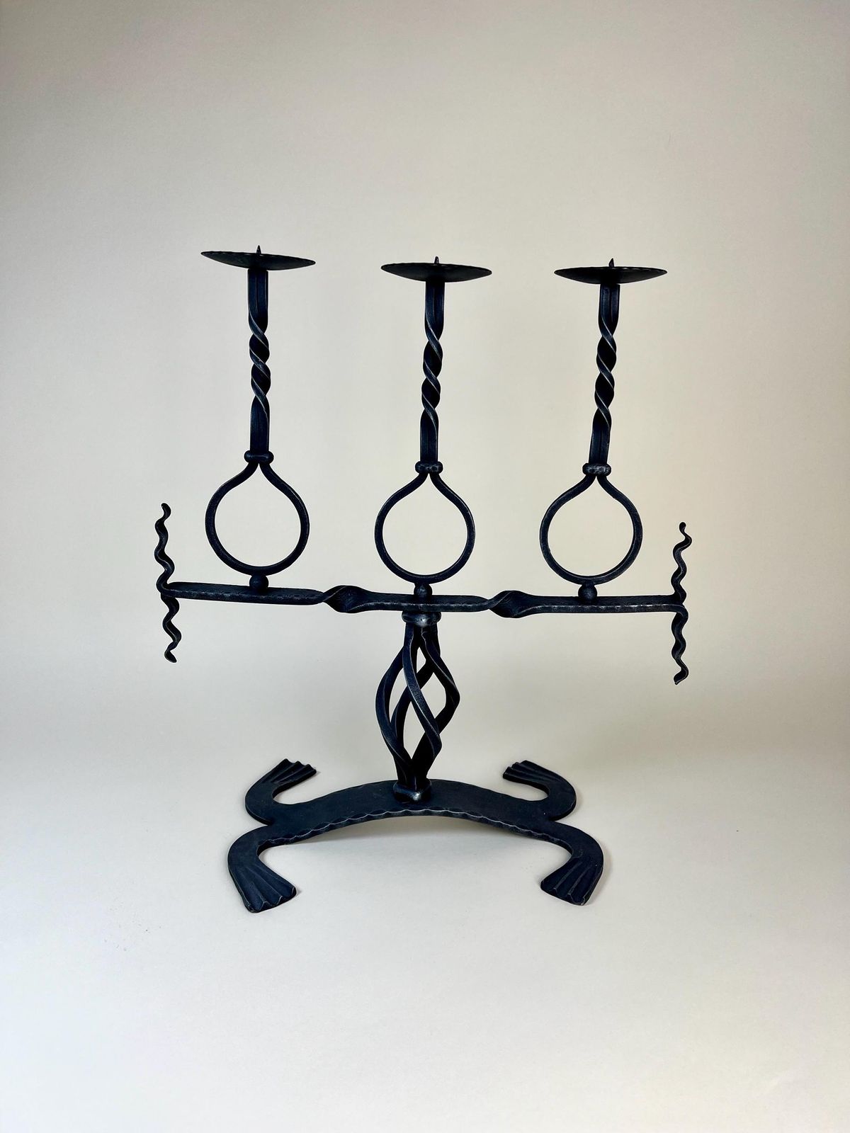 Whimsical Medieval Style Candle Holder, Iron Candelabra, Medieval Modern Style Lighting