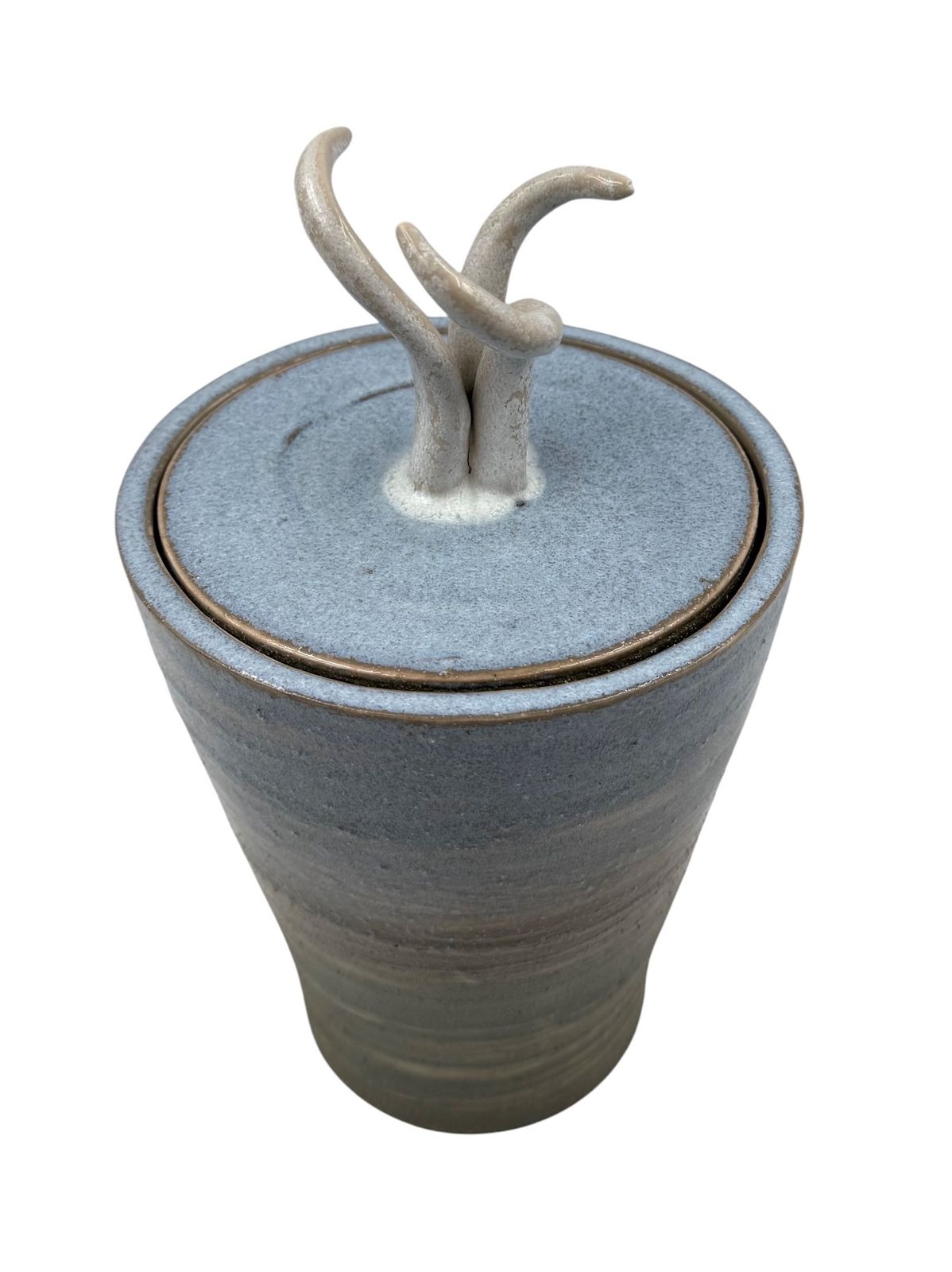 Mid Century Modern Style Blue Artistic Ceramic Vase, Gabriele Bucci Italy Ca. 2000s photo buy