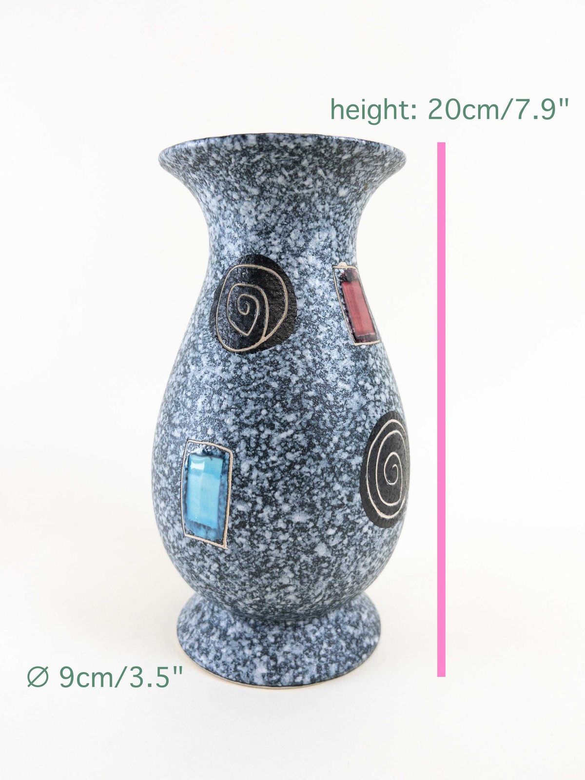 West German Pottery Vase By Scheurich & Greulich   1950s Mid Century Ceramic Vase   Atomic Age Design photo furniture