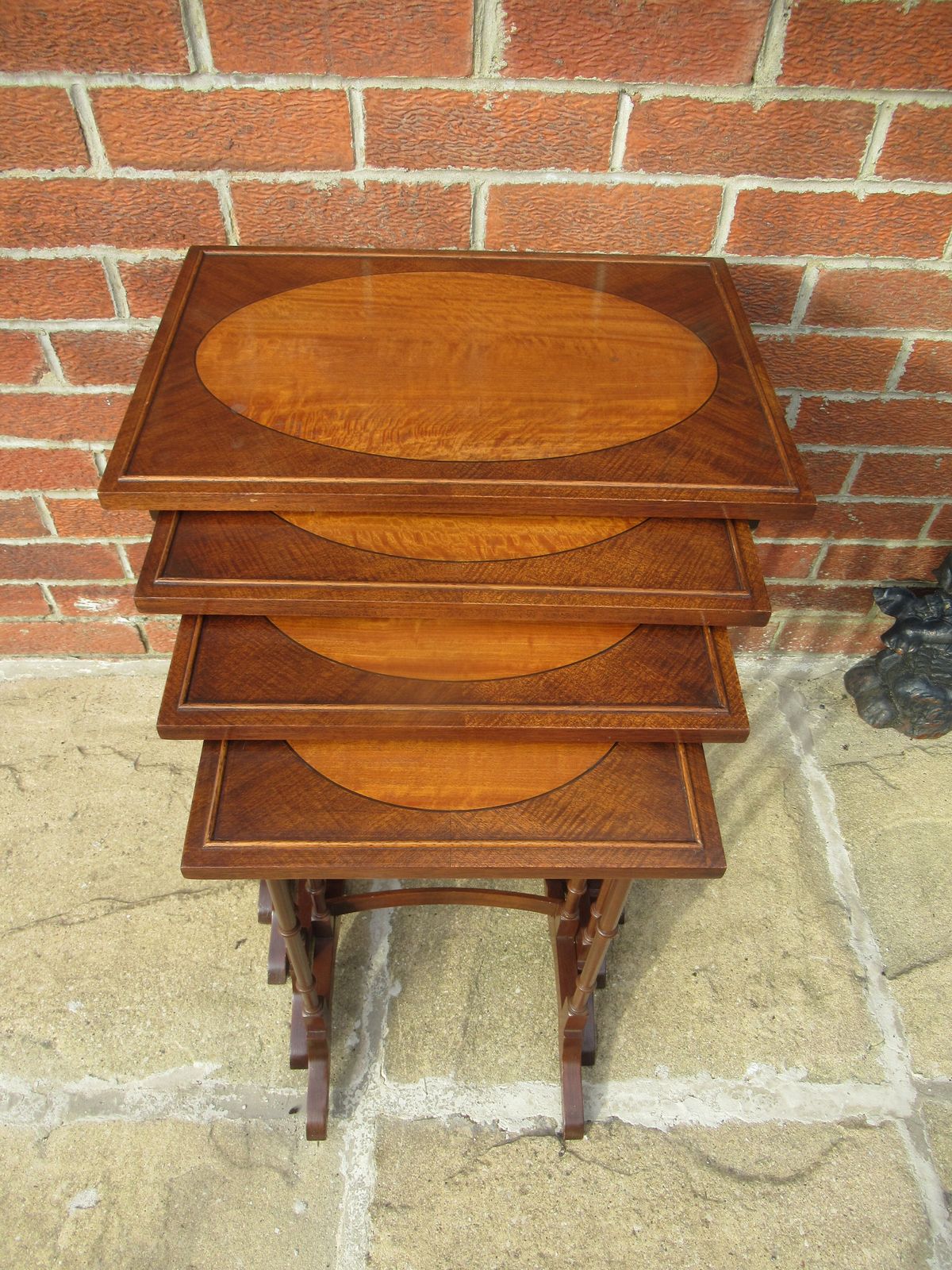 Mahogany  And Maple   Nest Of Four Tables   1920s photo for sale