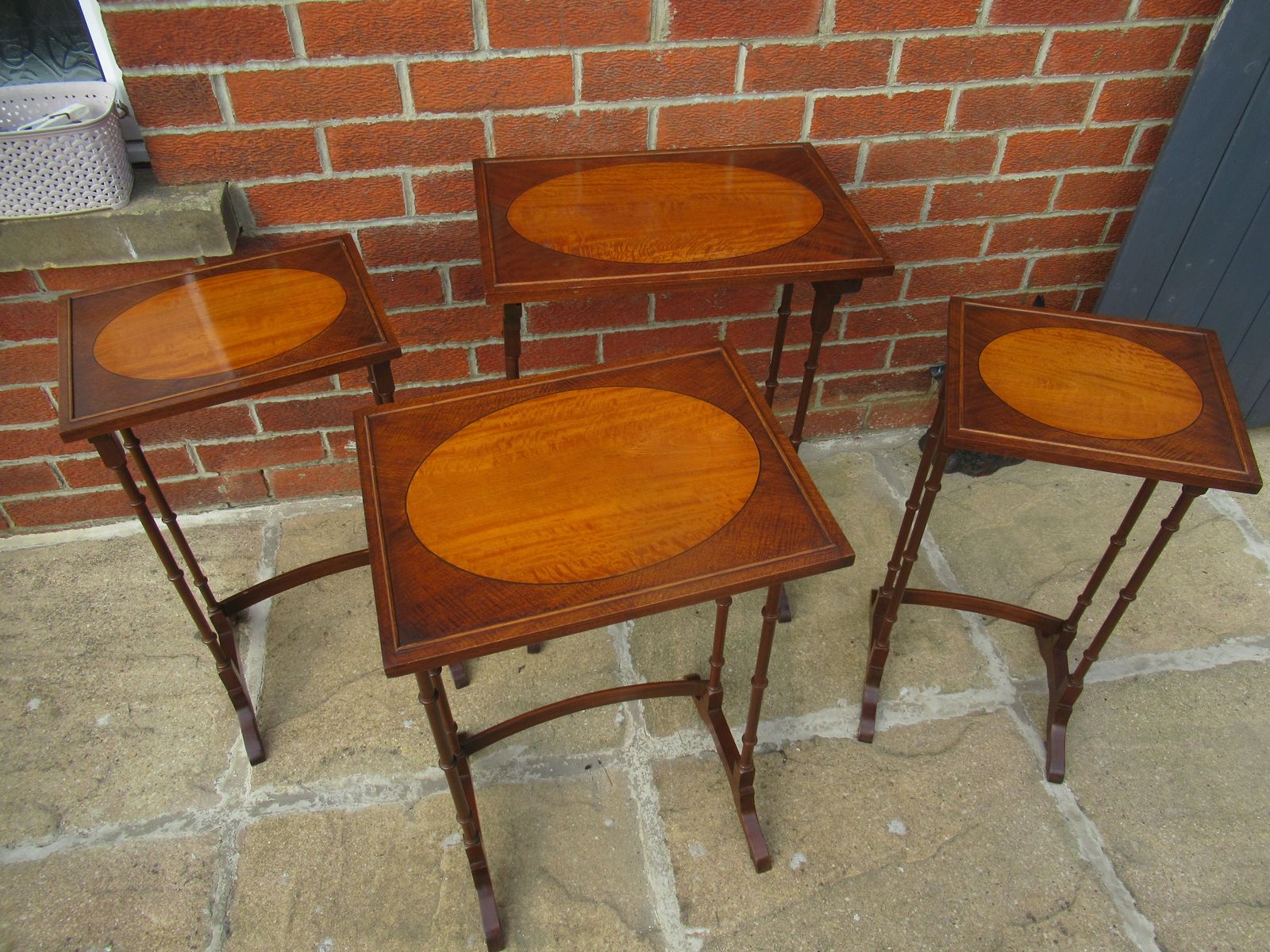 photo furniture Mahogany  And Maple   Nest Of Four Tables   1920s