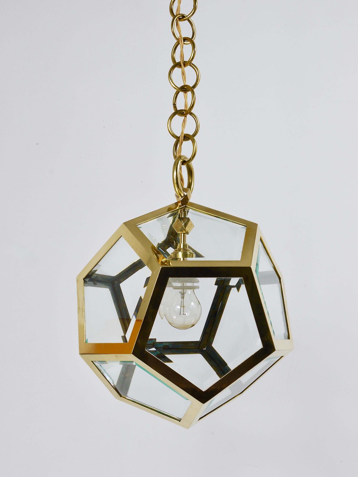 photo vinterior Adolf Loos Dodekaeder Pendant Lamp Chandelier, Friedrich Otto Schmidt, 1900s