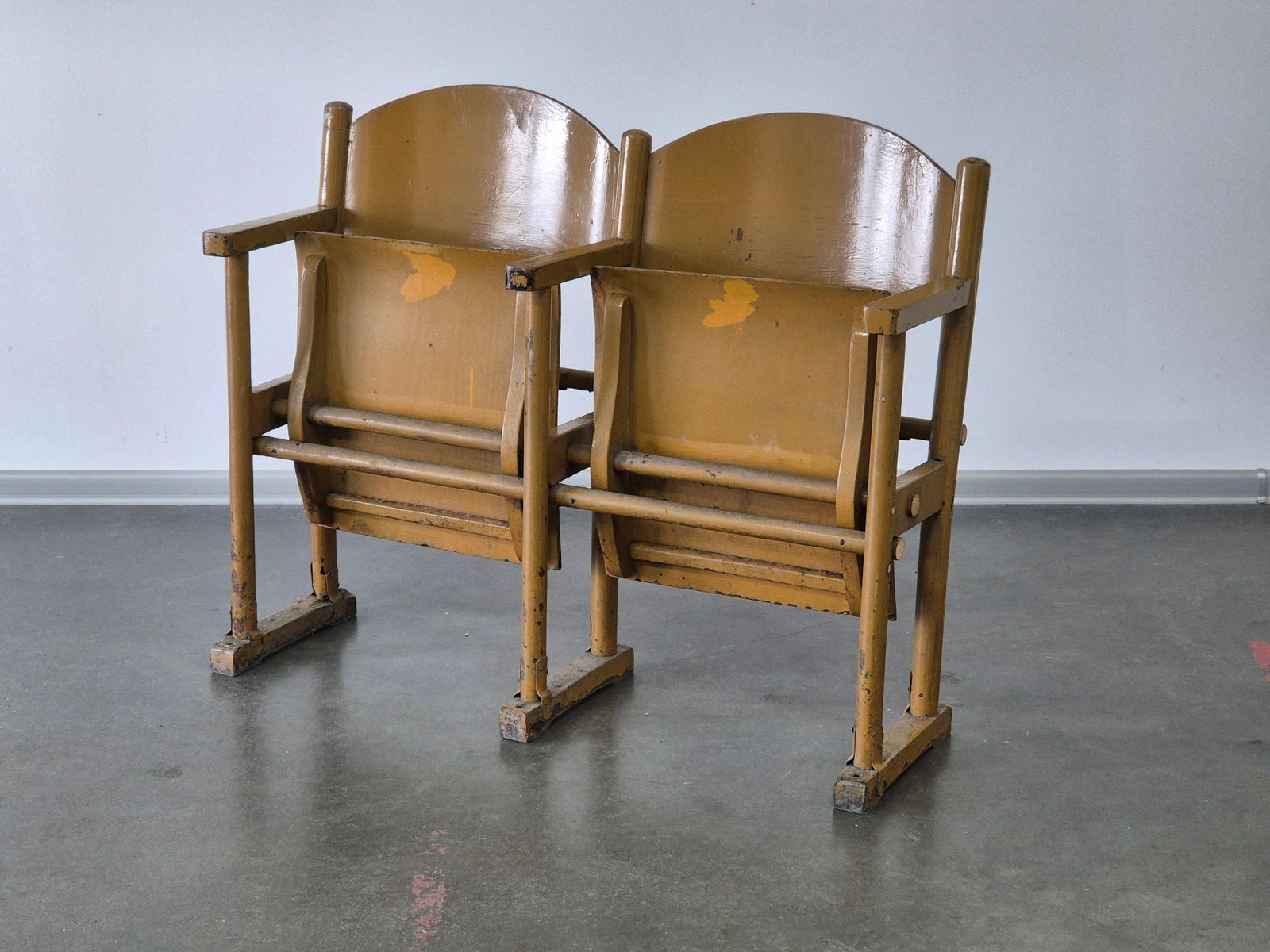 Vintage Wooden Folding Cinema Chairs photo buy