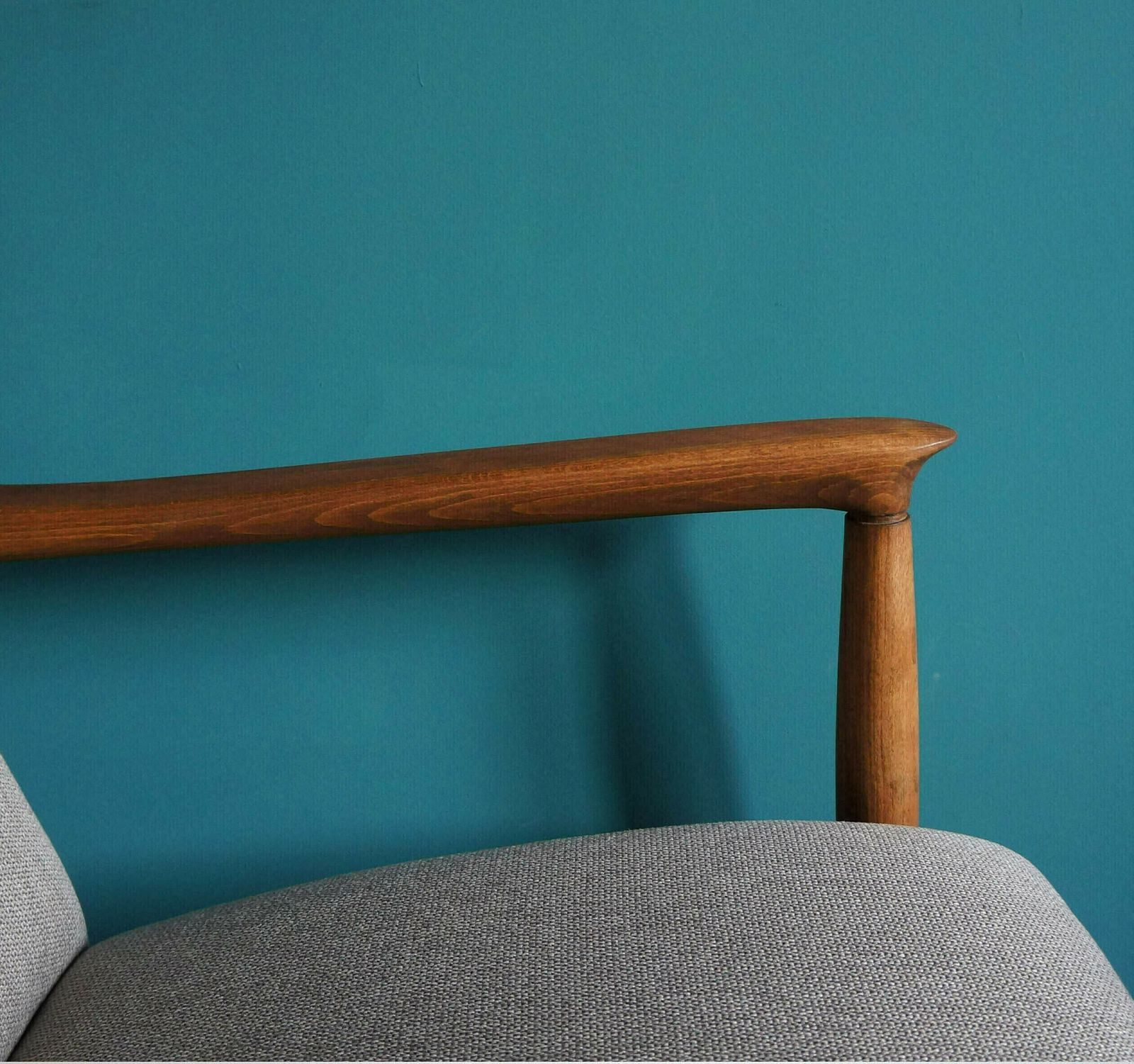 photo furniture The Pari Of  Vintage Armchair Form Mid Century Designed By Edmund Homa, Gray Upholstery, Restored
