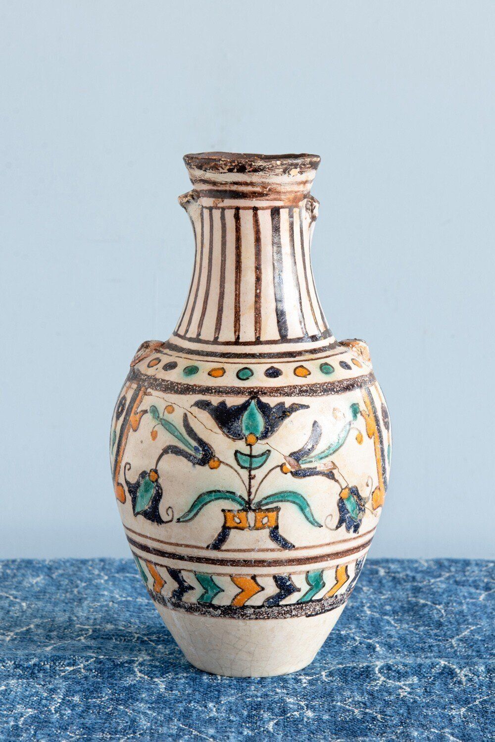 Tunisian Pottery, Qallalin Vase, 18th Century photo furniture
