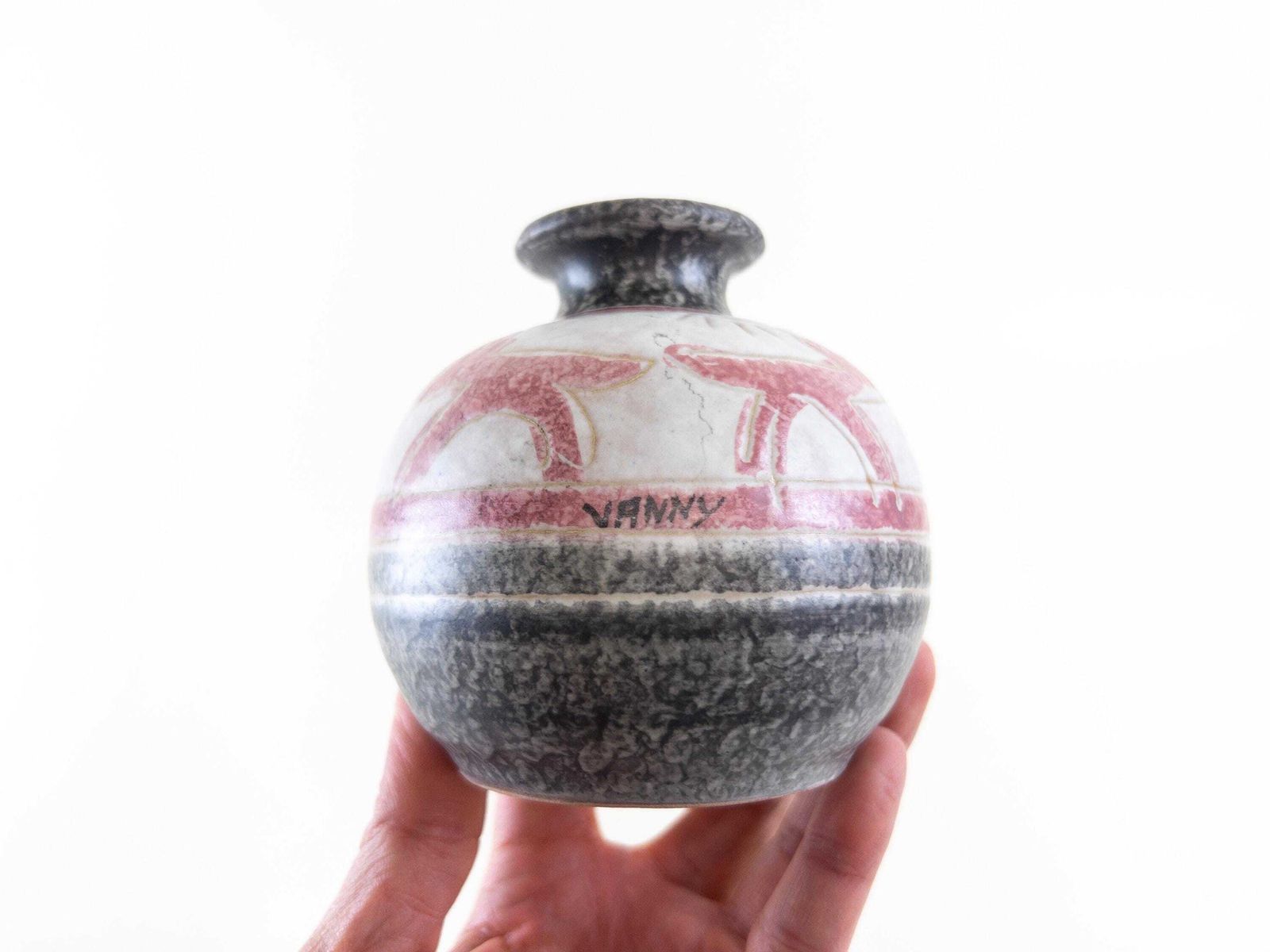 Vintage Italica Ars Pottery   Signed Silvano Vannuzzi   Italian Ceramic Mid Century Vase photo for sale