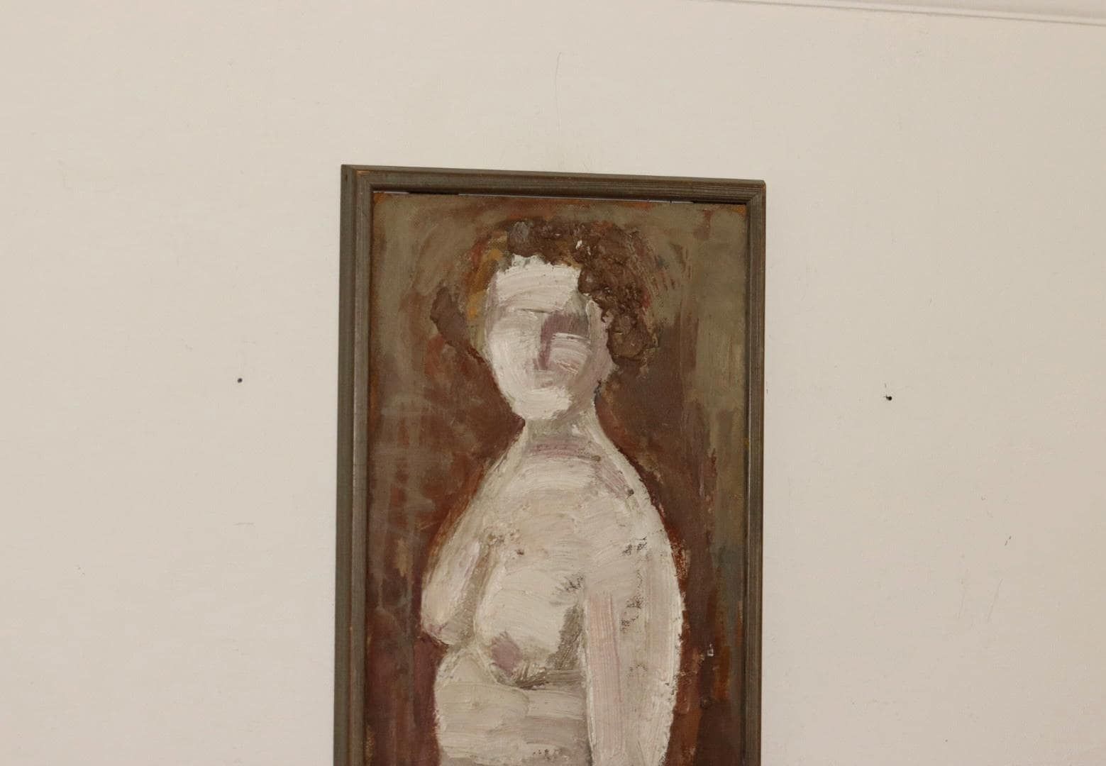 Original Swedish Mid Century Oil On Panel "Nude Woman" By Rune Rådsten  Vintage & Framed photo 345.0