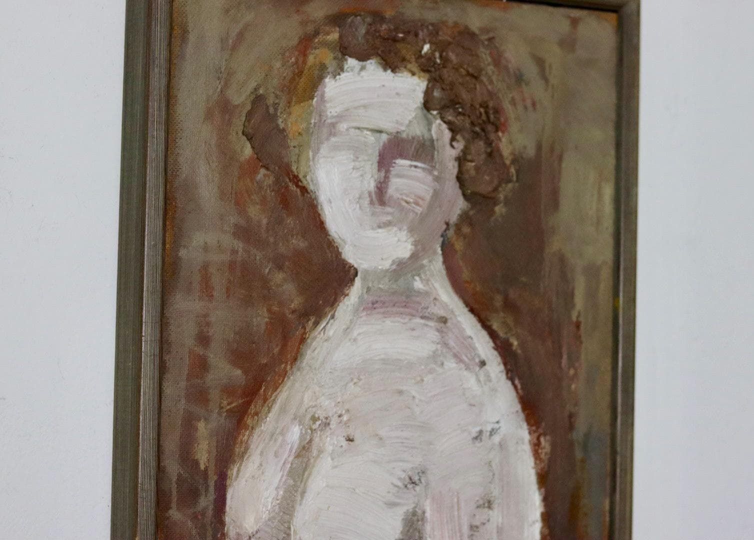 photo furniture Original Swedish Mid Century Oil On Panel "Nude Woman" By Rune Rådsten  Vintage & Framed