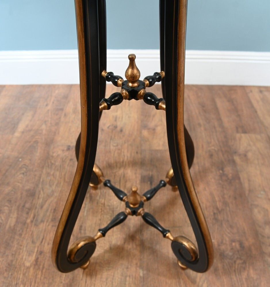 photo for sale Pair Arts And Crafts Pedestal Stands Lacquered Aesthetic Movement