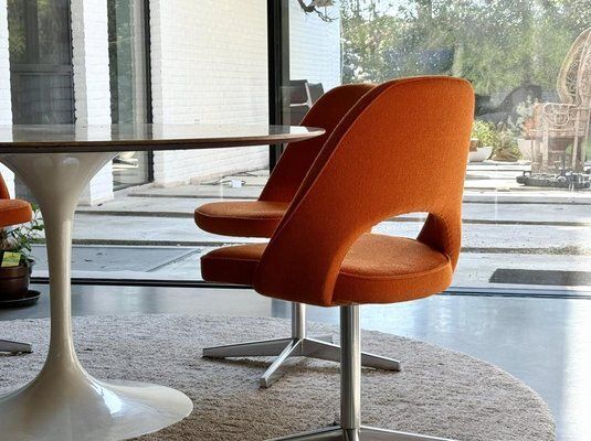 72 U Conference Or Side Chairs In Kvadrat Fabric By Eero Saarinen For Knoll Inc. / Knoll International, 1960s, Set Of 6 photo Furniture