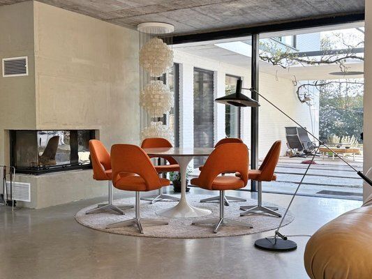 photo furniture 72 U Conference Or Side Chairs In Kvadrat Fabric By Eero Saarinen For Knoll Inc. / Knoll International, 1960s, Set Of 6