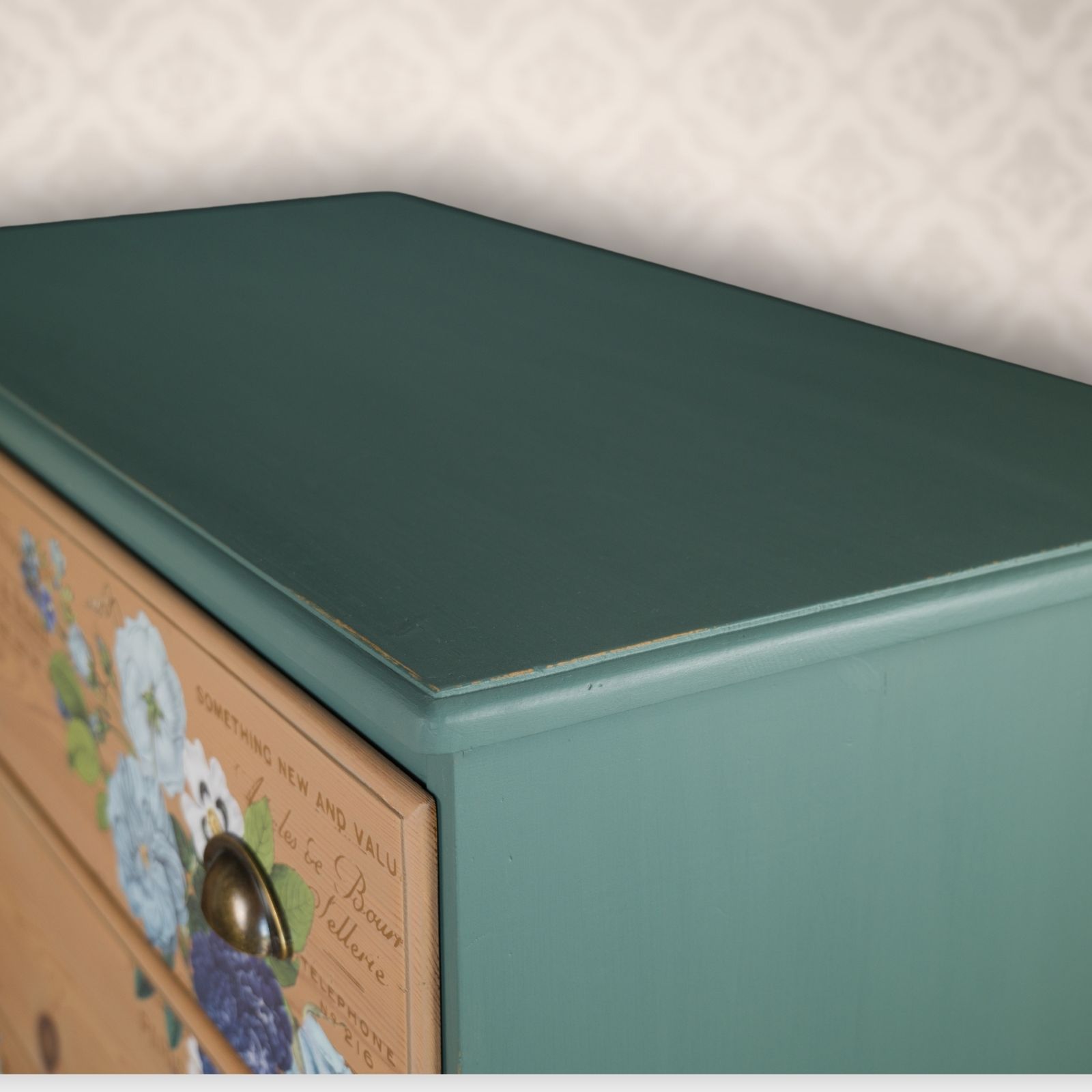 Vintage Solid Pine Chest Of Drawers photo for sale