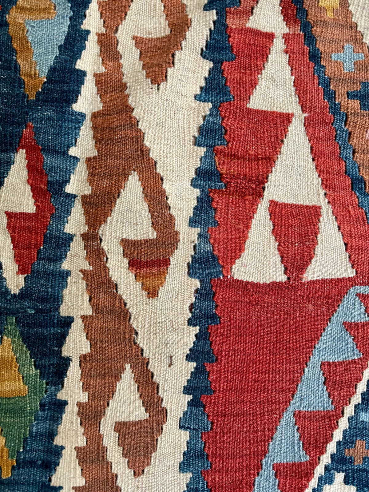Hand Woven Turkish Tribal Kilim Rug 240x140cm photo Textiles