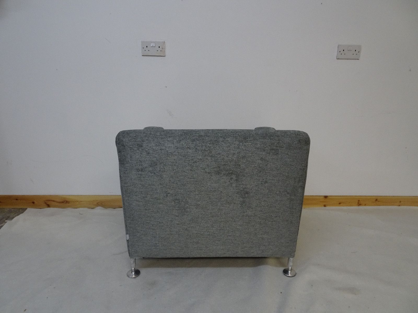 Bb Italia Harry Armchair In Grey Woven Fabric (3) Immaculate Condition photo vinterior