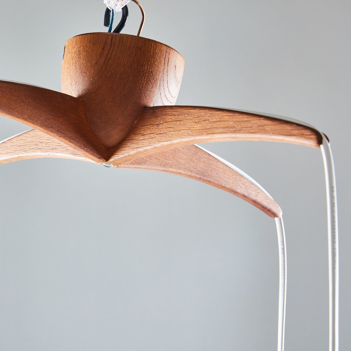 Satin Pendant With Teak Top By Uno & östen Kristiansson For Luxus, 1960s photo for sale