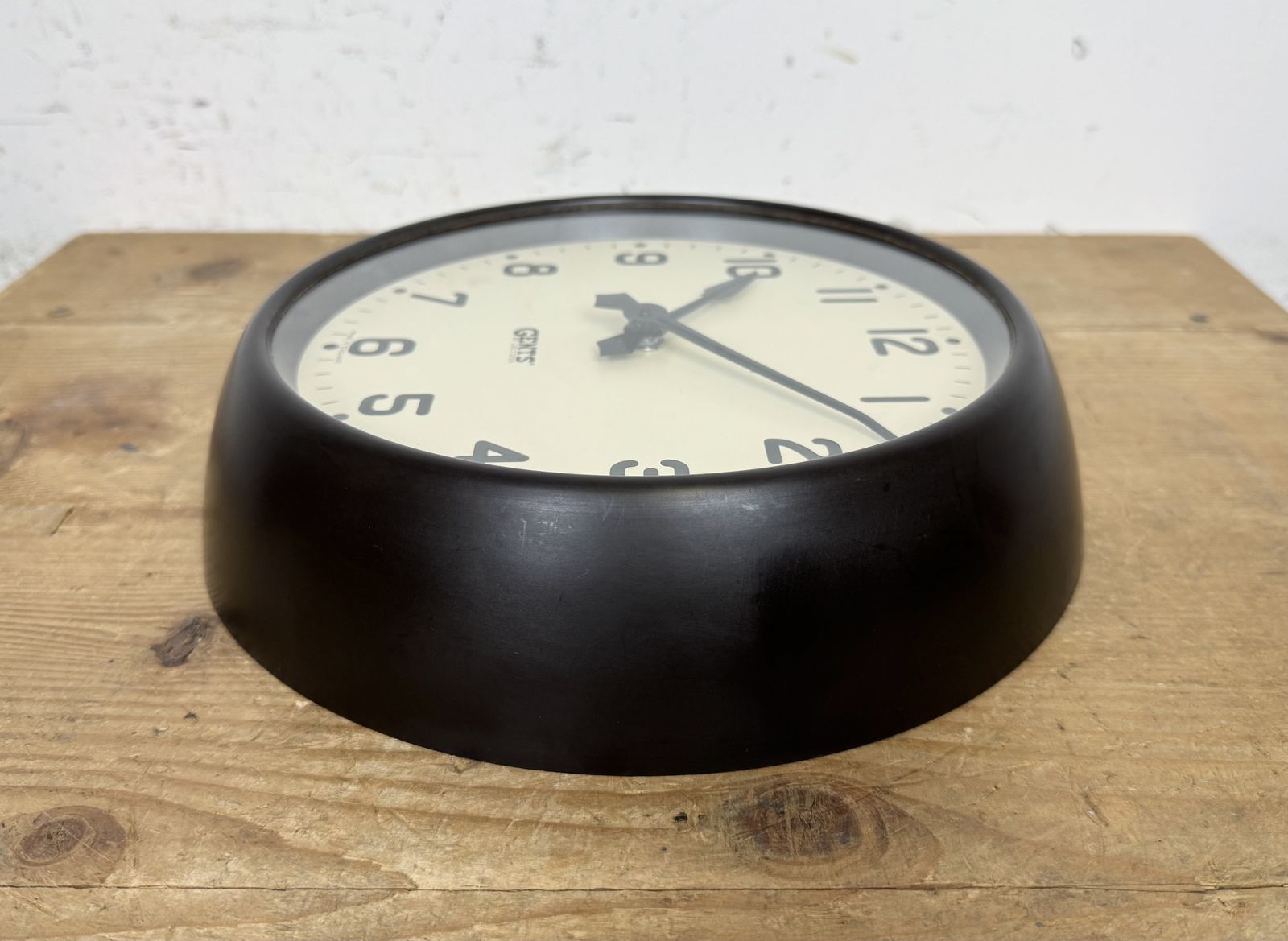Vintage Brown Bakelite Wall Clock By Gents Of Leicester, 1950s photo buy