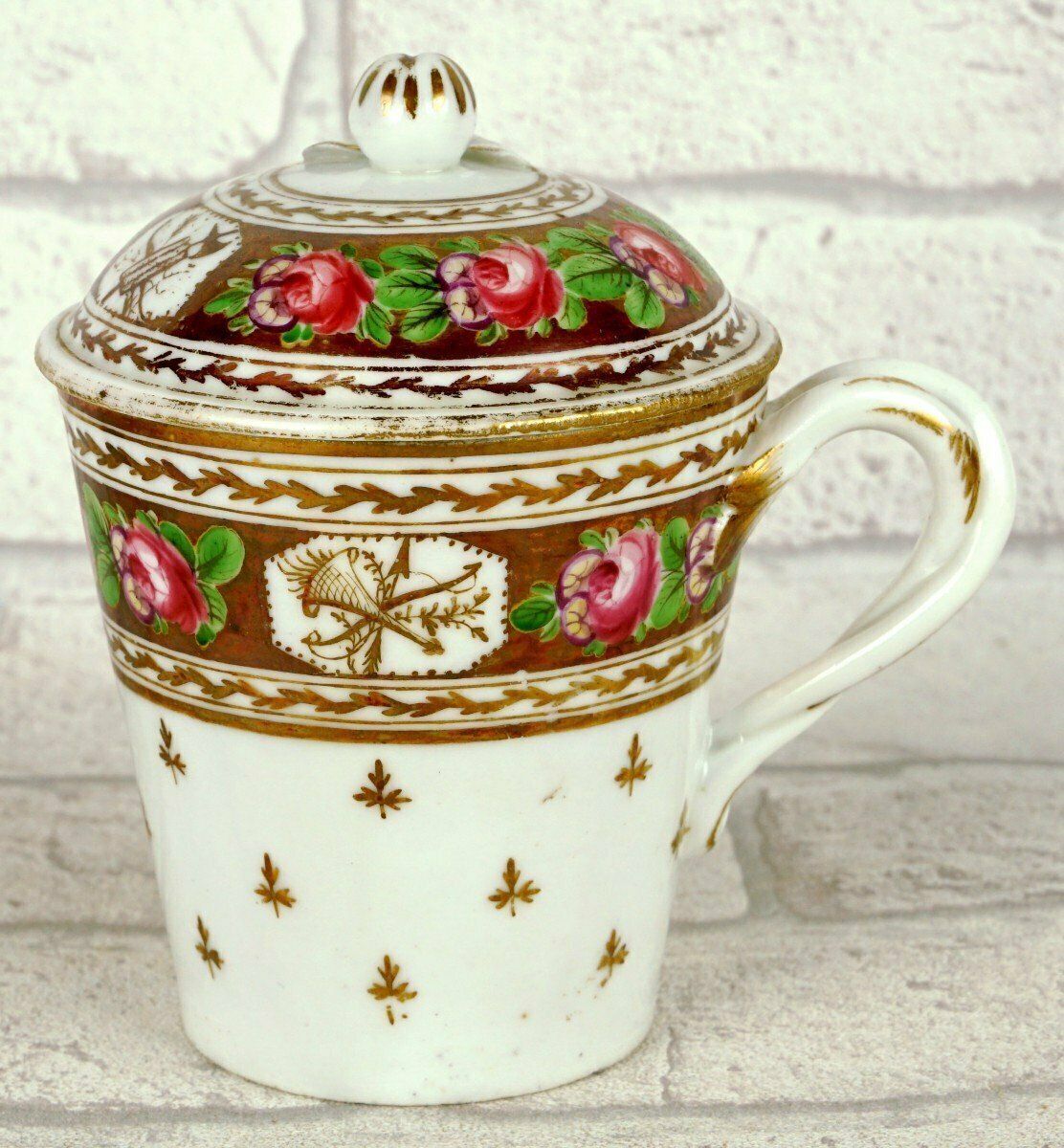 Covered Trembleuse Cup And Saucer In Valenciennes Porcelain   18th Century photo furniture