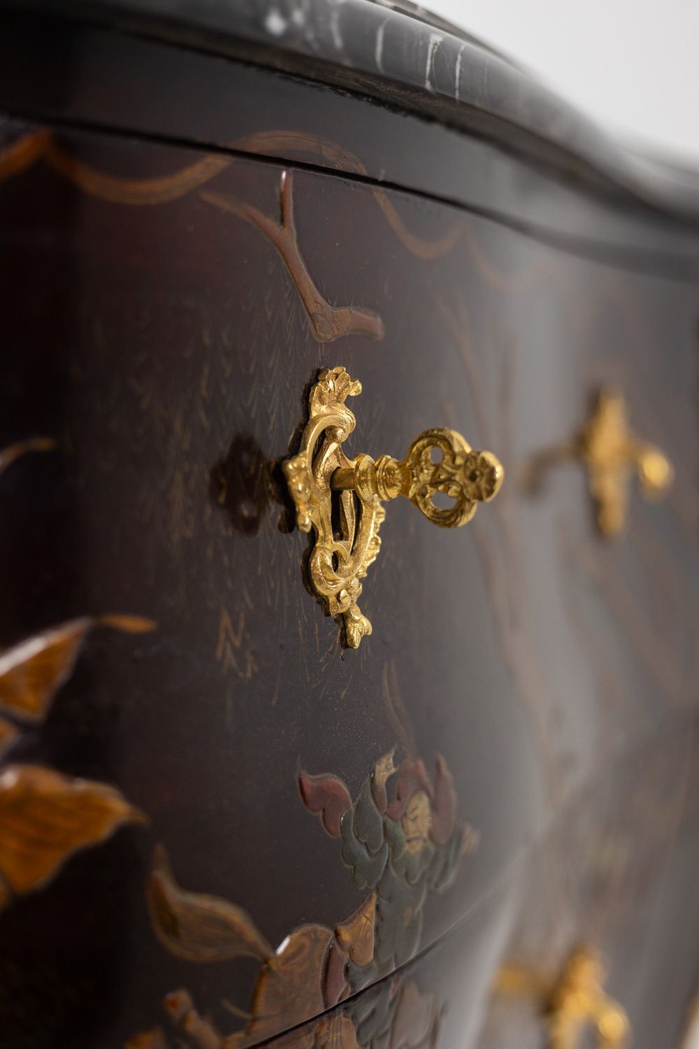 Lacquer Saute Chest Of Drawers With Marble. 1950s. photo buy