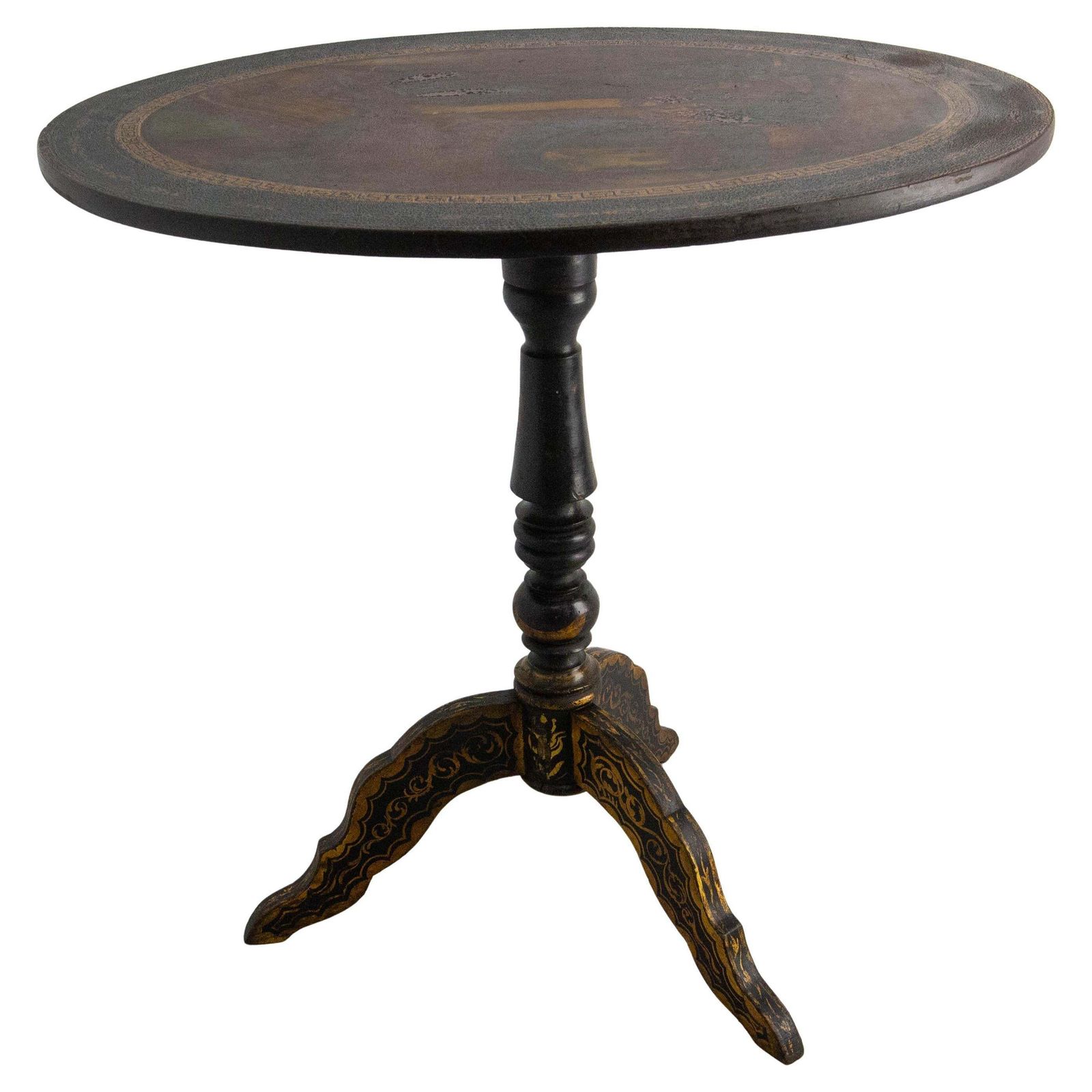 Italian Gueridon Foldable Side Table Or Pedestal Table Napoleon III Late 19th C photo furniture