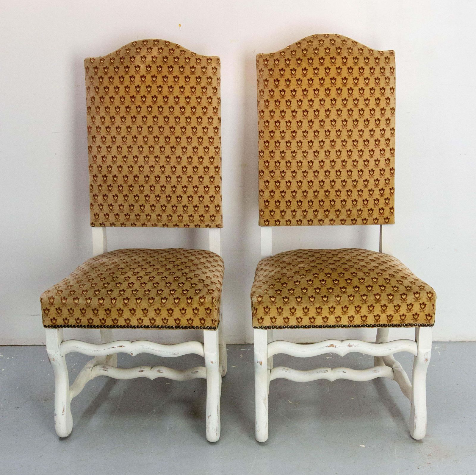 Six French Dining Chairs Beech Os De Mouton Louis XIII St. Refinished Circa 1960 photo for sale