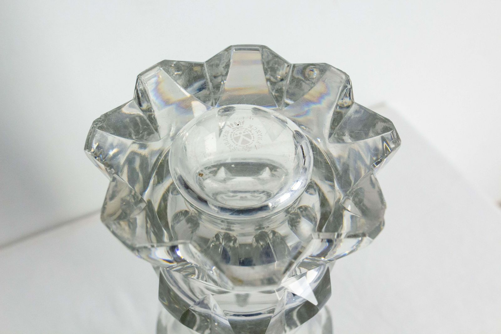 French Cristal Vase Sevres Manufacture Circa 1960 photo buy