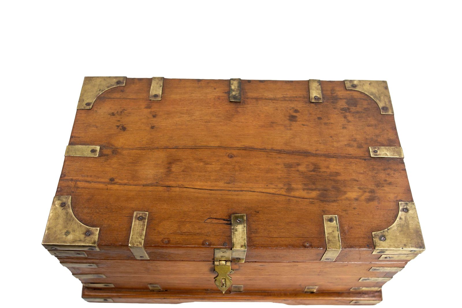 19th Century Little Chest Or Coffer Carved Oak, French photo vintage