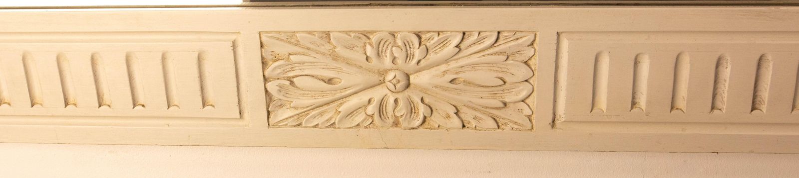 French Wall Wood Painted Mirror Decorated With Fruits Louis XVI Style Circa 1900 photo buy