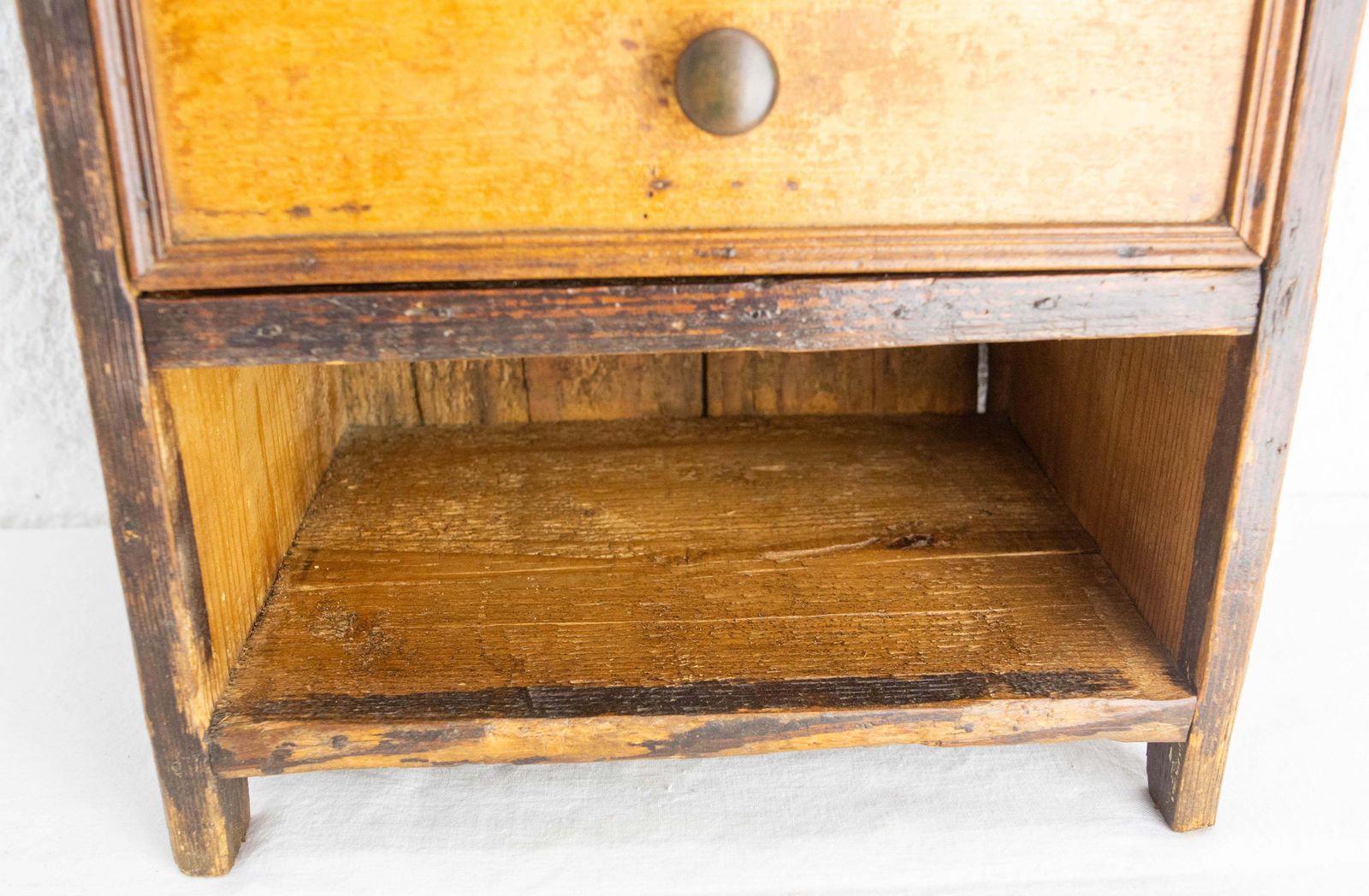 photo furniture French Chestnut Little Nightstand Table Side Cabinet Shooting Star, Late 19th C