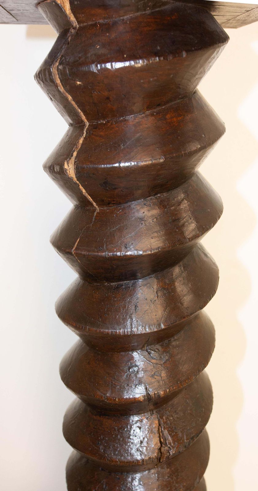 photo furniture Wine Press Screw Pedestals Plant Holder, French, 19th Century