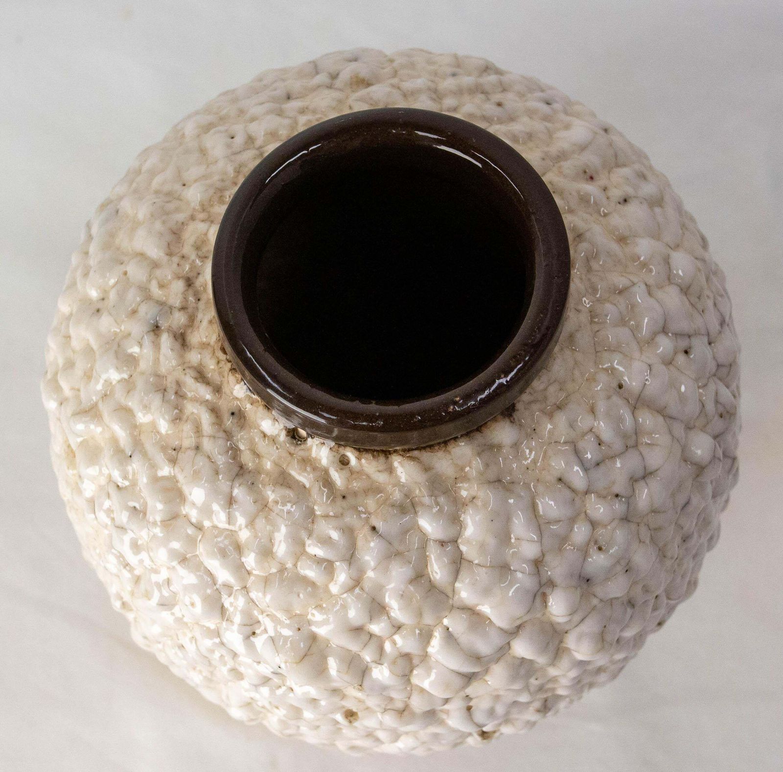 French Vase Jean Besnard Style Crisped Enamel, Circa 1940 photo buy