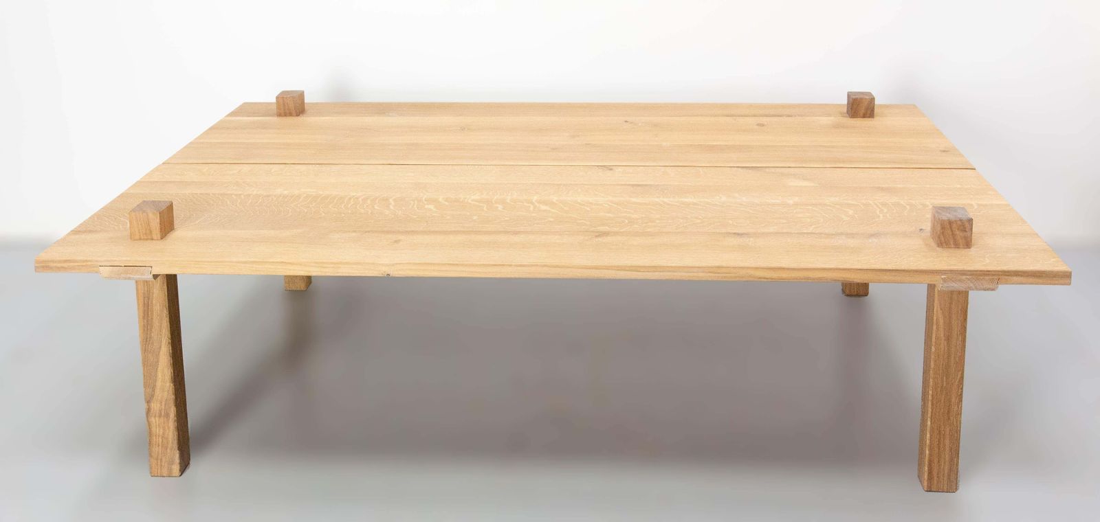 1668.0 French Oak Coffee Table Brutalist Style Original Creation By S Lamarre, 2023 photo