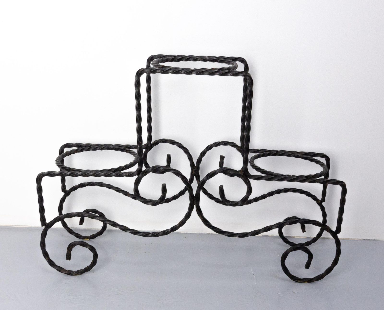 French Mid Century Plant Holder Wrought Iron, Circa 1960 photo furniture