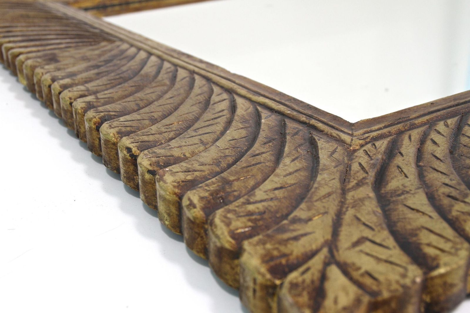 Home Decor Monumental Gilt Mid Century Wall Mirror, Handcarved, Italy Circa 1940/50 photo