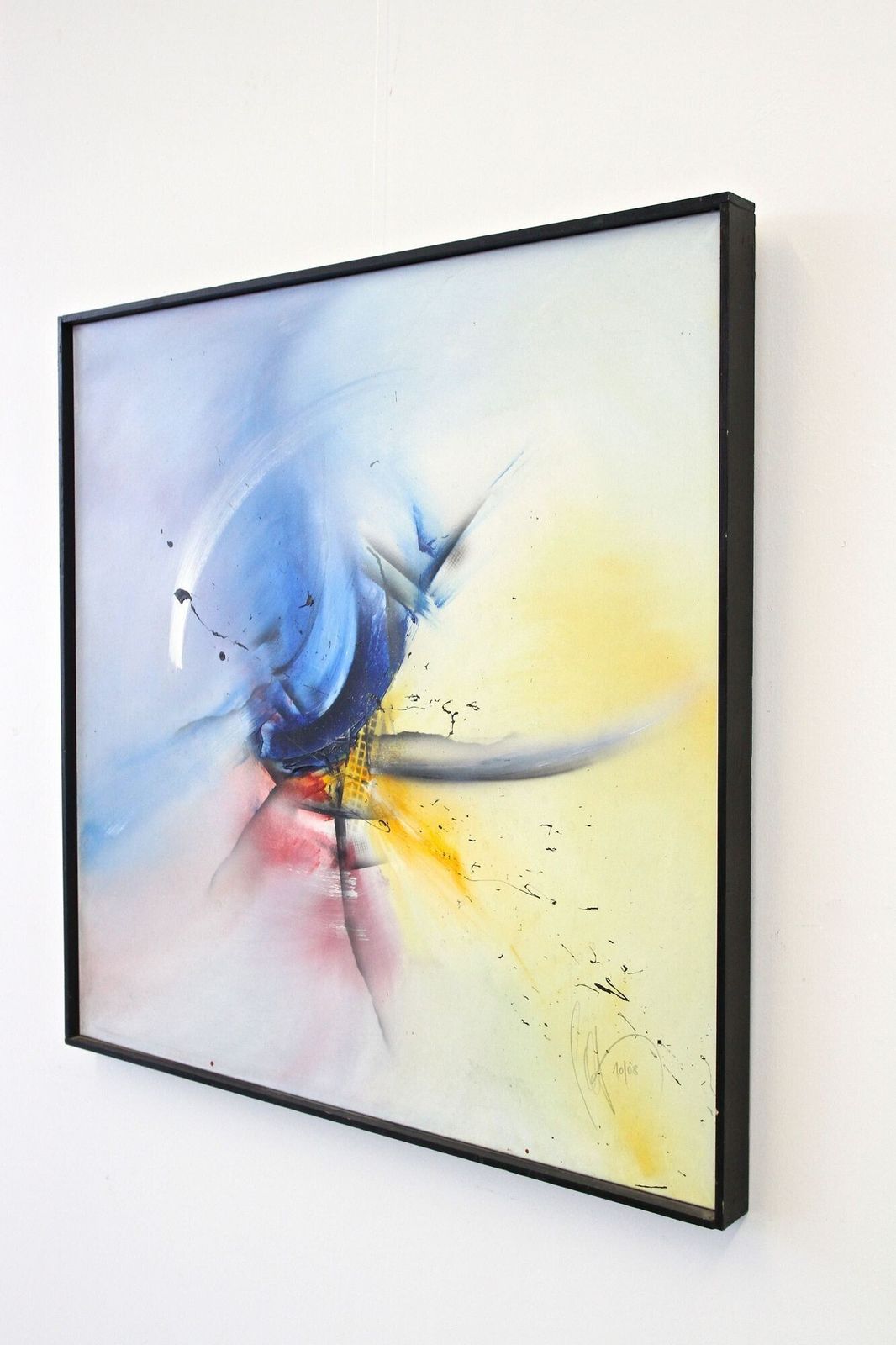 Abstract Painting "Mechansim Of Depth", Acrylic On Canvas By Ms, Austria 2008 photo vinterior
