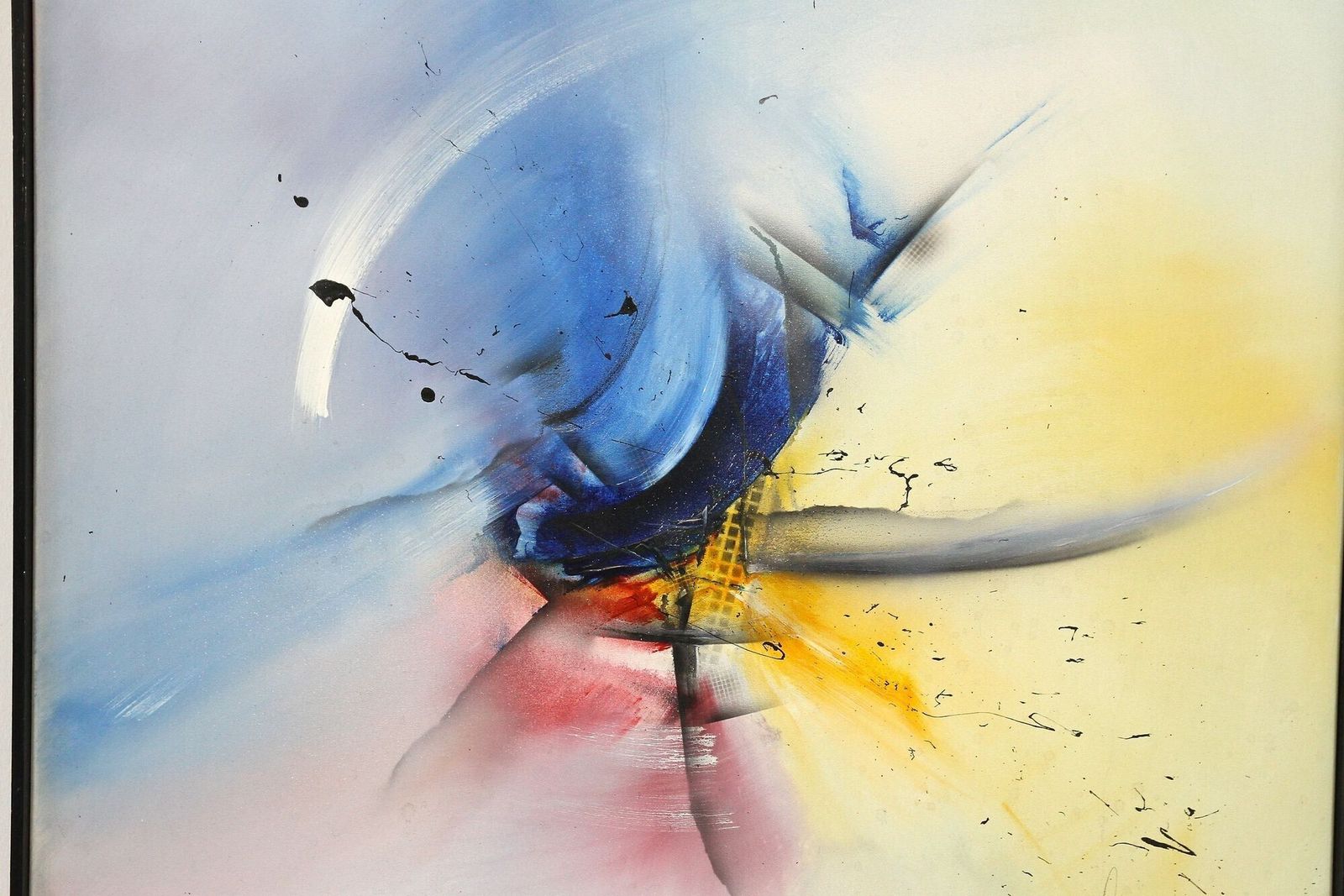 photo furniture Abstract Painting "Mechansim Of Depth", Acrylic On Canvas By Ms, Austria 2008
