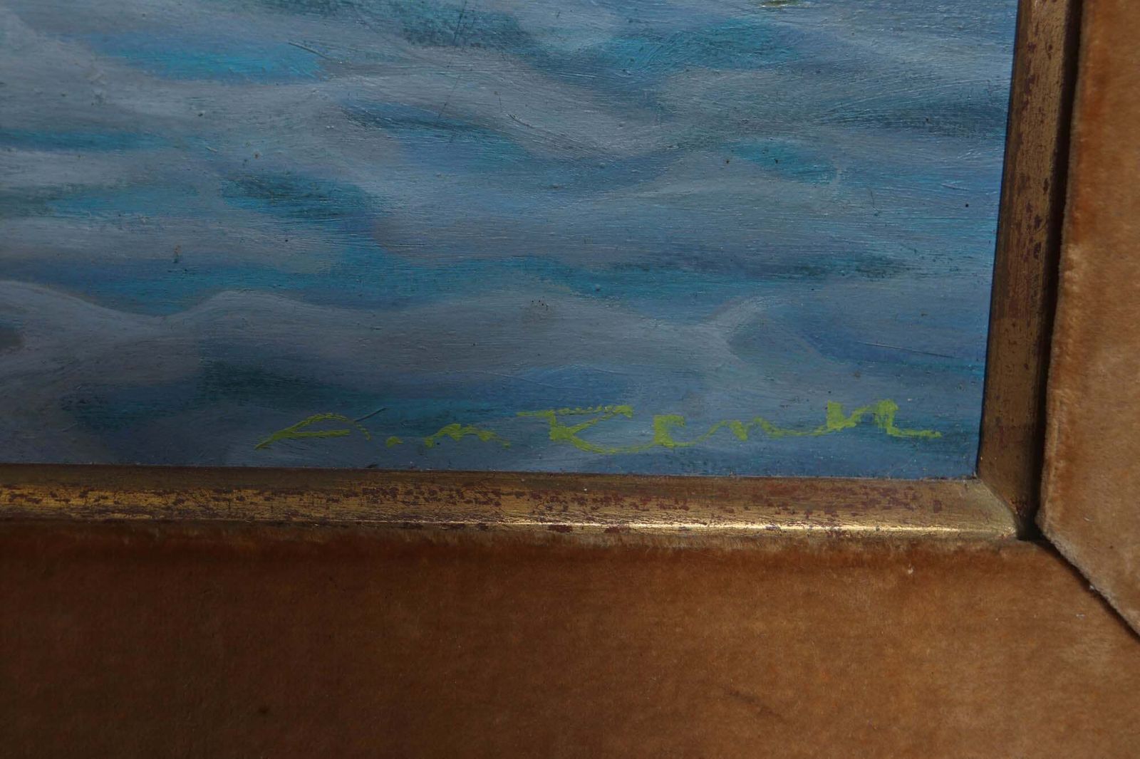 Art Mid Century Oil On Board By Arthur Maria Rener photo