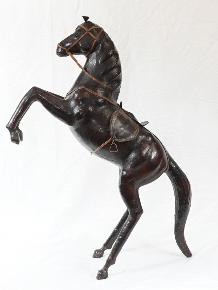 Hand Carved Pony Horse Statue   French Wood Carving