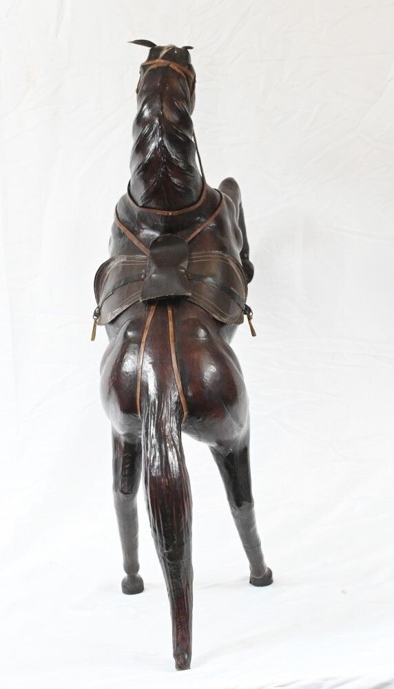 Hand Carved Pony Horse Statue   French Wood Carving photo for sale