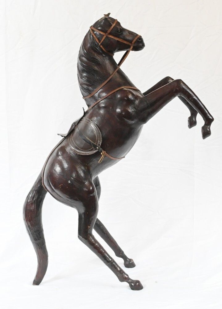 Hand Carved Pony Horse Statue   French Wood Carving photo Art