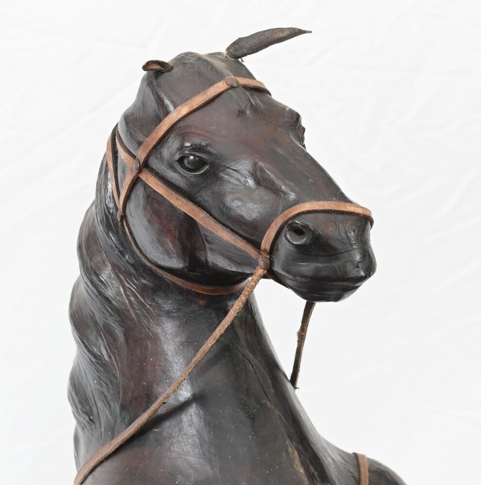 450.0 Hand Carved Pony Horse Statue   French Wood Carving photo