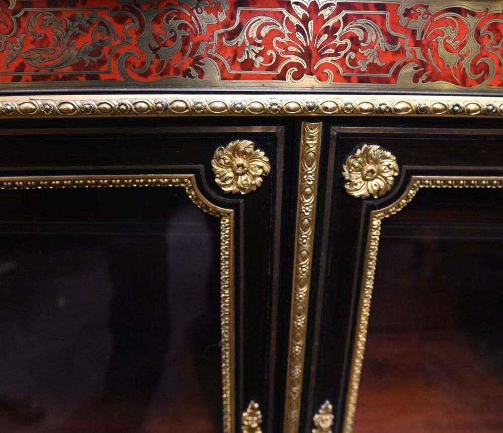 Antique Boulle Cabinet Vitrine Napoleon III 1860 photo Furniture