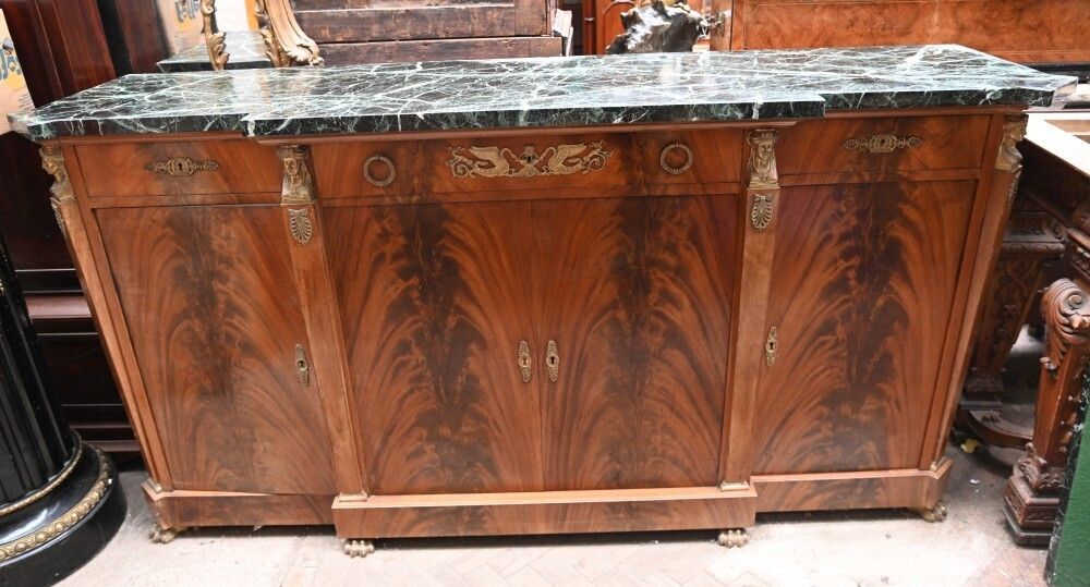 French Empire Cabinet Buffet Server Mahogany 1880